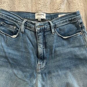 Lighter blue Frame Premium Denim Kick Boot size 30